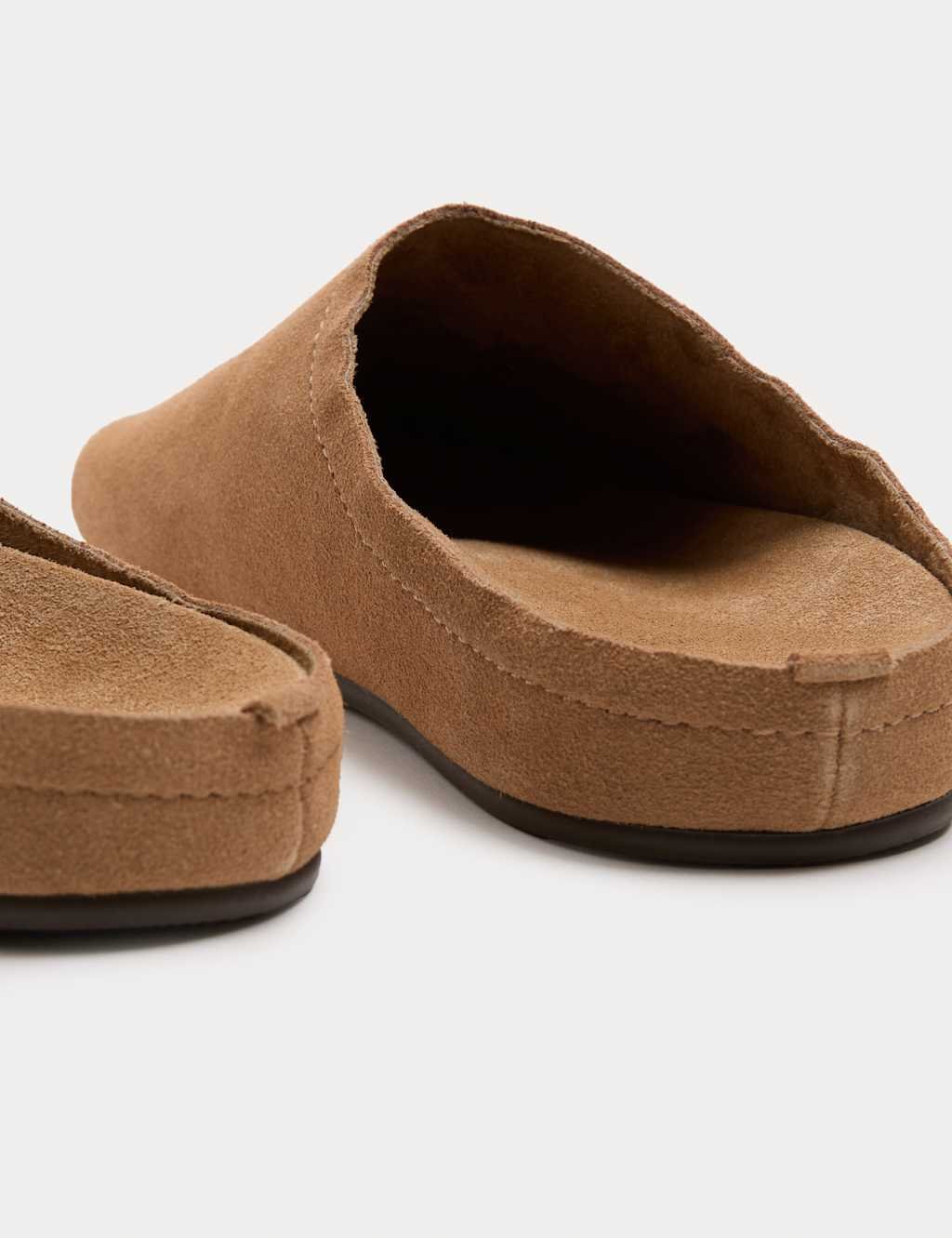 Marks & Spencer M&S Suede Clog Sand - 2