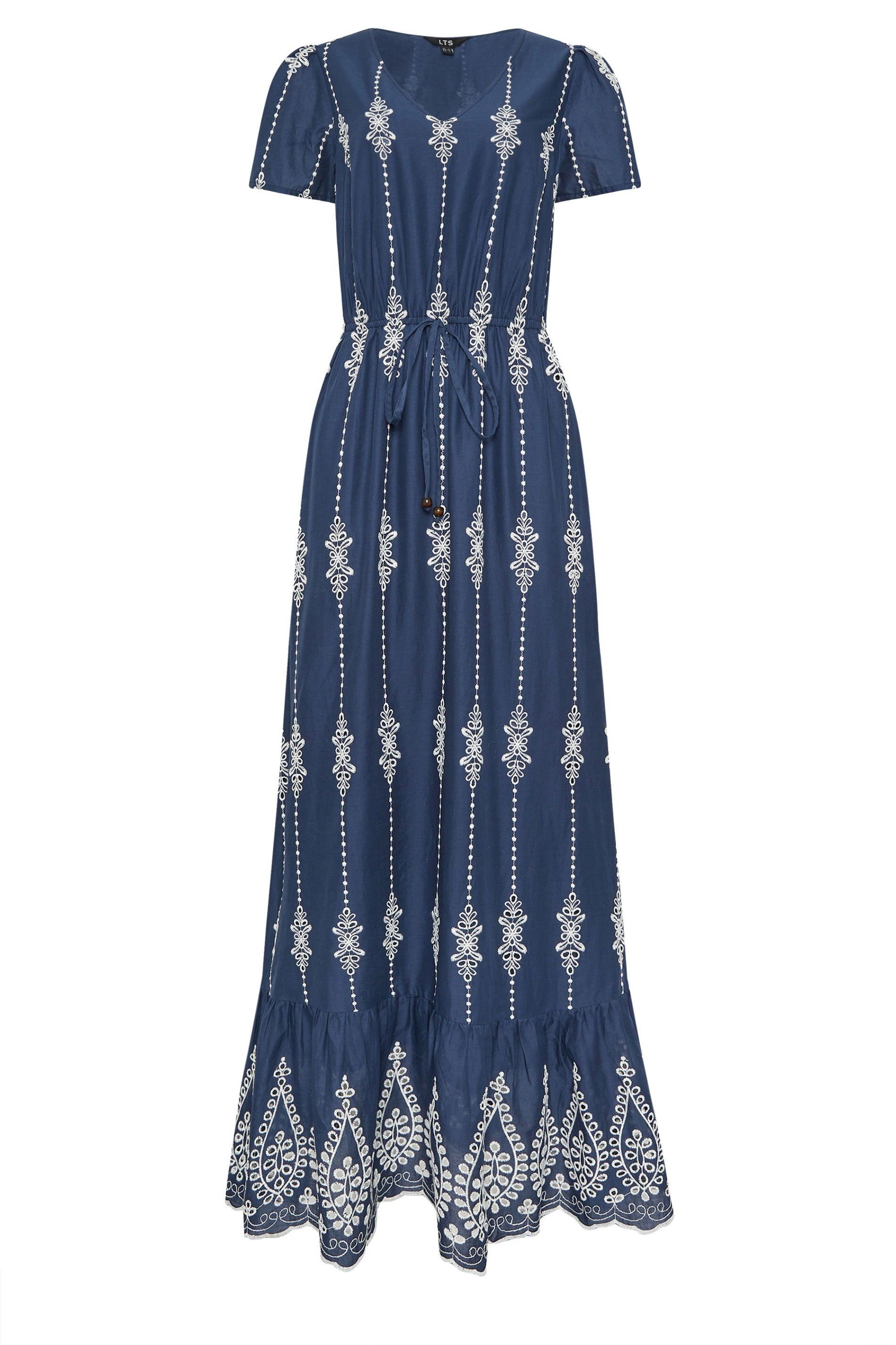 Long Tall Sally Long Tall Sally Women's Tall Embroidered Maxi Dress in Mid Navy - 2