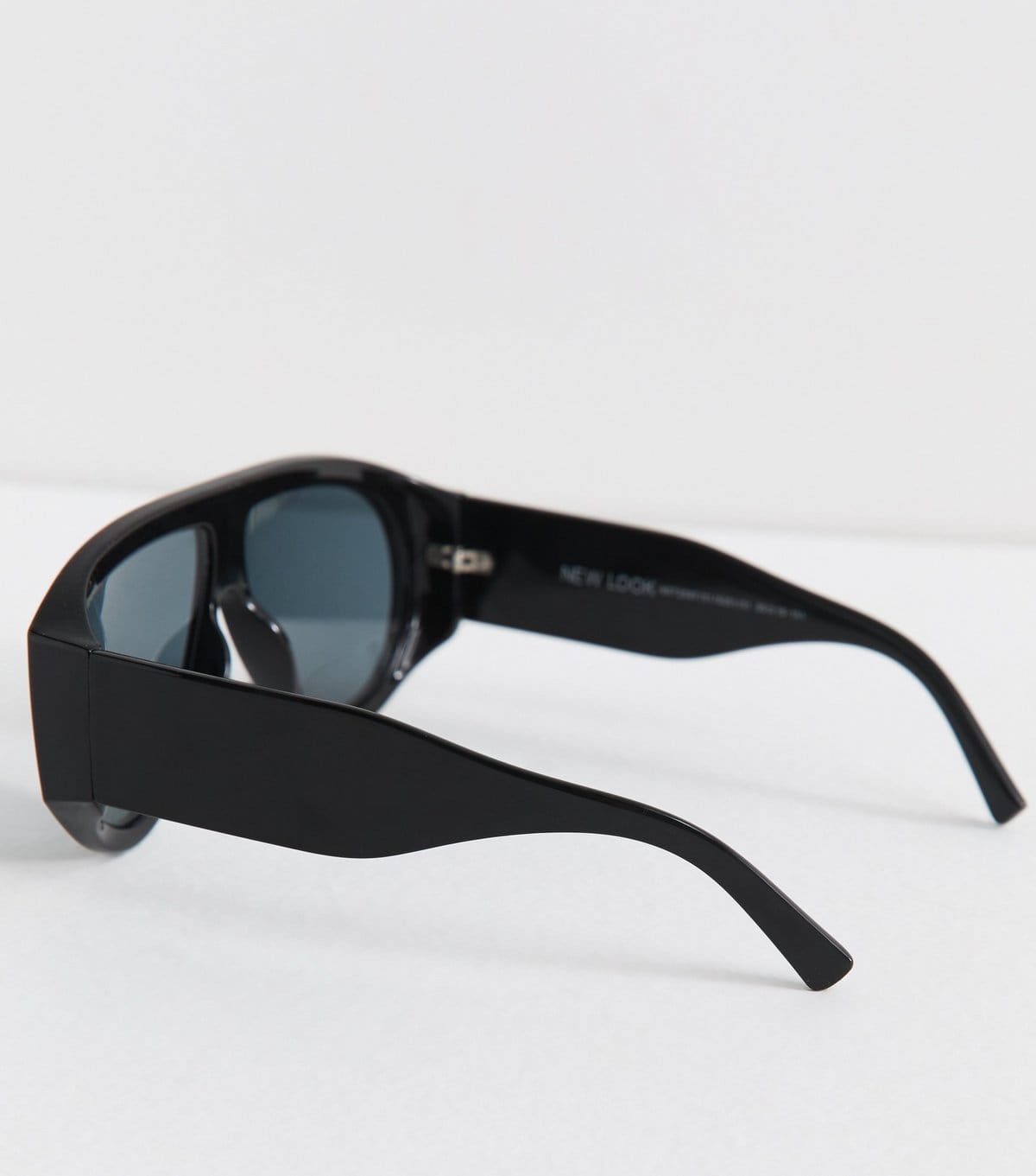 New Look Black Shield Aviator Sunglasses New Look - 4