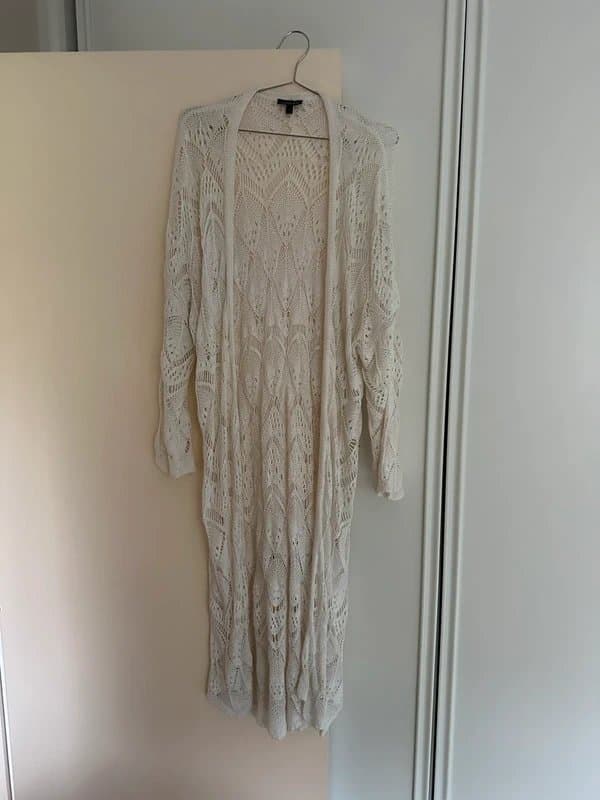 Topshop Long crochet cardigan