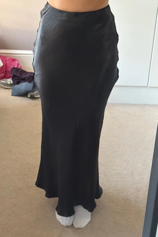 ASOS Silk black long skirt