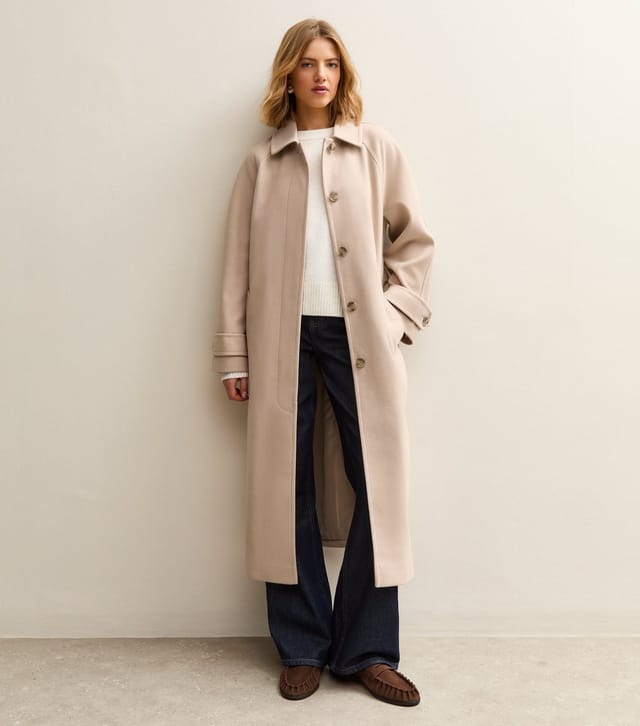 New Look Women's Mink Button Up Belted Coat New Look - 2