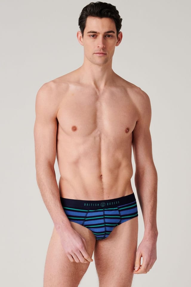 British Boxers British Boxers Men's Pack of Four "Electric Lime" Bamboo Briefs - 3
