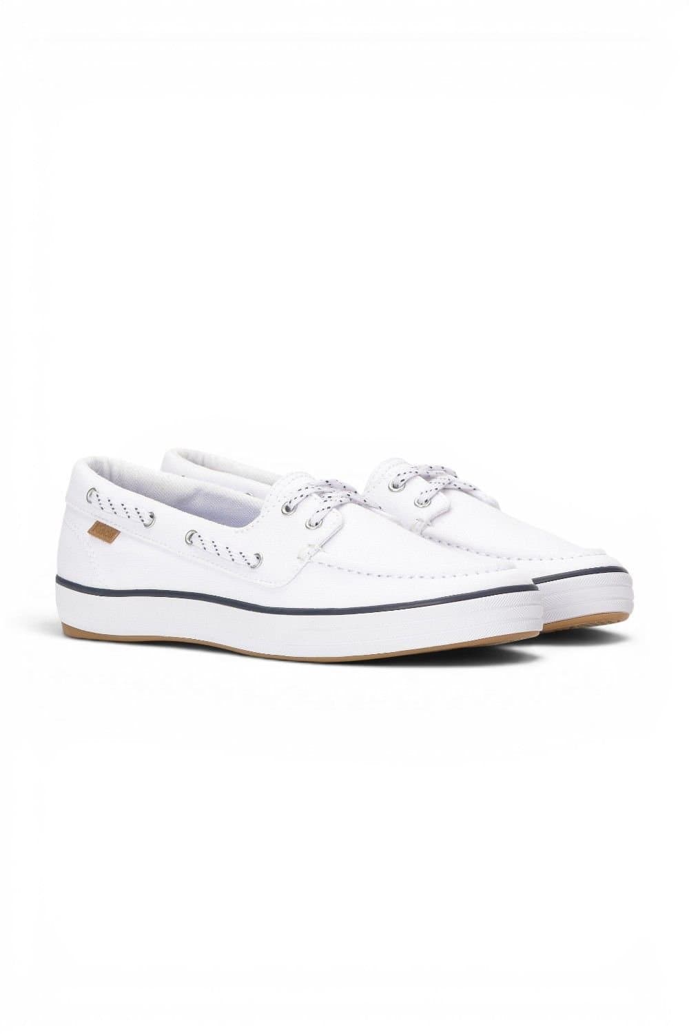 keds Keds Women's Center III Boat Twill Slip-On in White