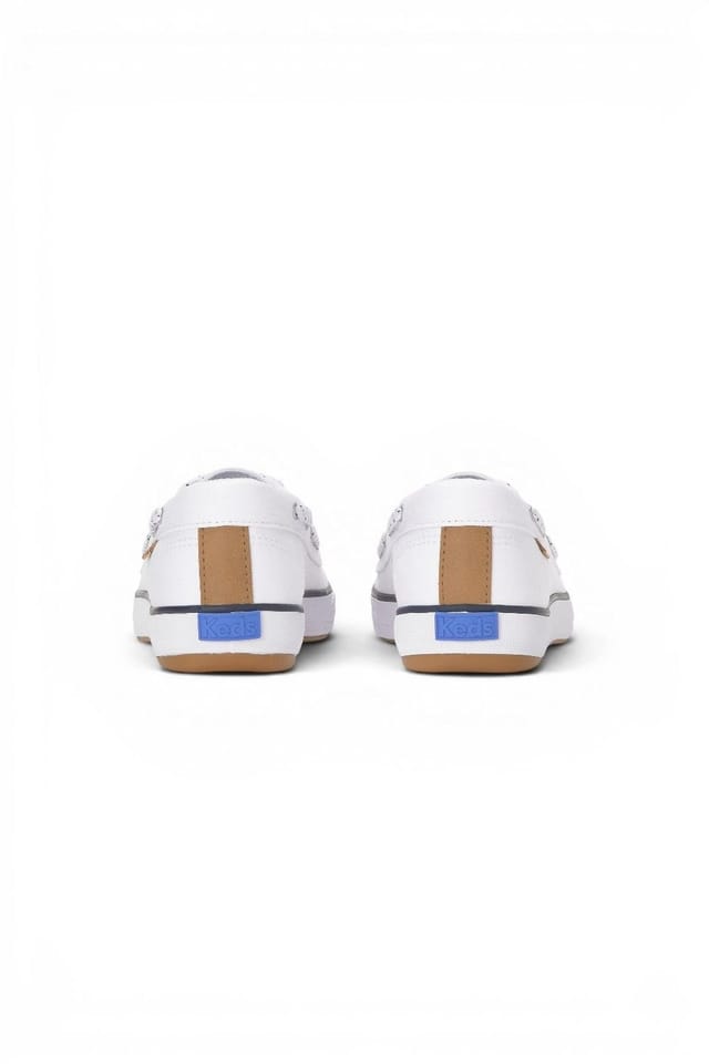 keds Keds Women's Center III Boat Twill Slip-On in White - 3