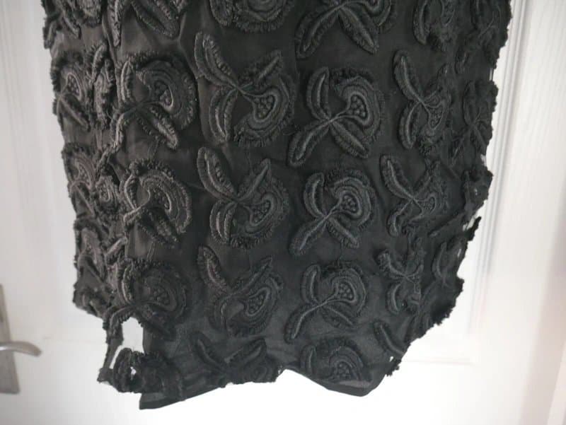 Papaya Papaya Weekend Black Lace Shift Dress UK 14 Mesh Floral Embroidered Evening Part