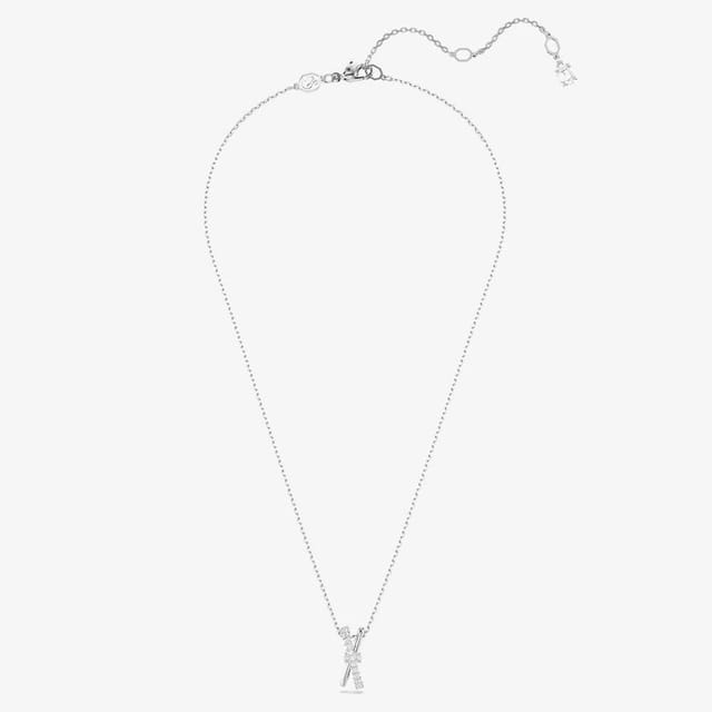 Swarovski Swarovski Women's Hyperbola Rhodium Plated Mixed Cuts Necklace 5689723 in Silver - 2