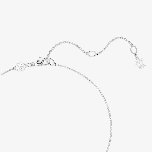 Swarovski Swarovski Women's Hyperbola Rhodium Plated Mixed Cuts Necklace 5689723 in Silver - 3