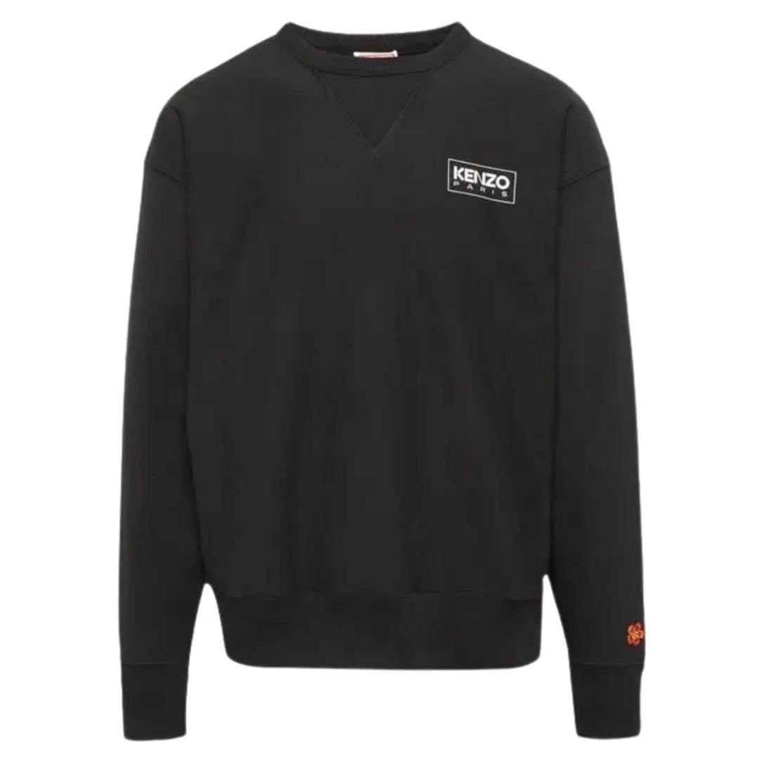 Kenzo Kenzo Men's Paris Outlined Logo Black Sweatshirt
