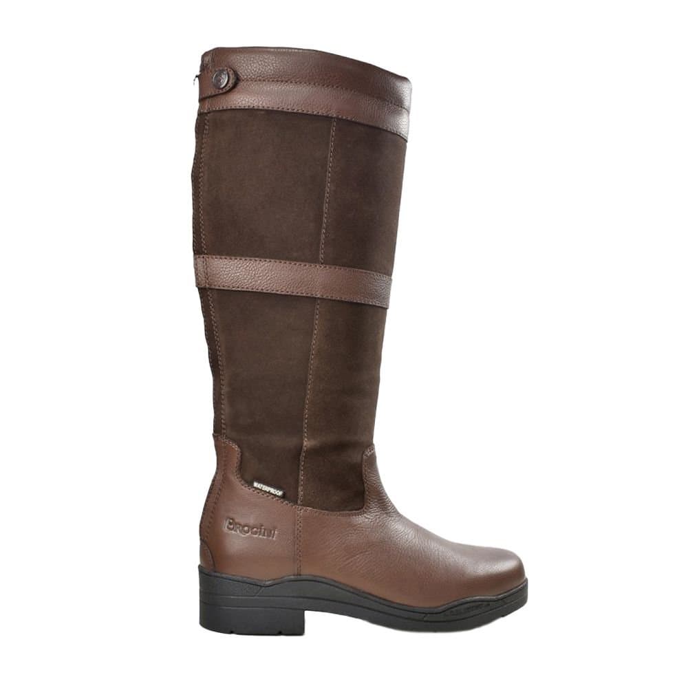 Brogini Brogini Women's Hollingworth Leather Zip Country Boots in Brown