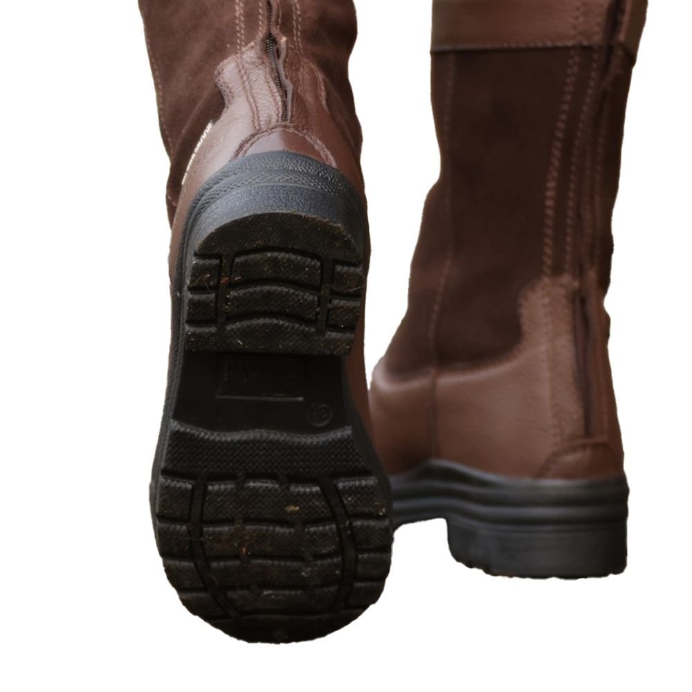 Brogini Brogini Women's Hollingworth Leather Zip Country Boots in Brown - 2