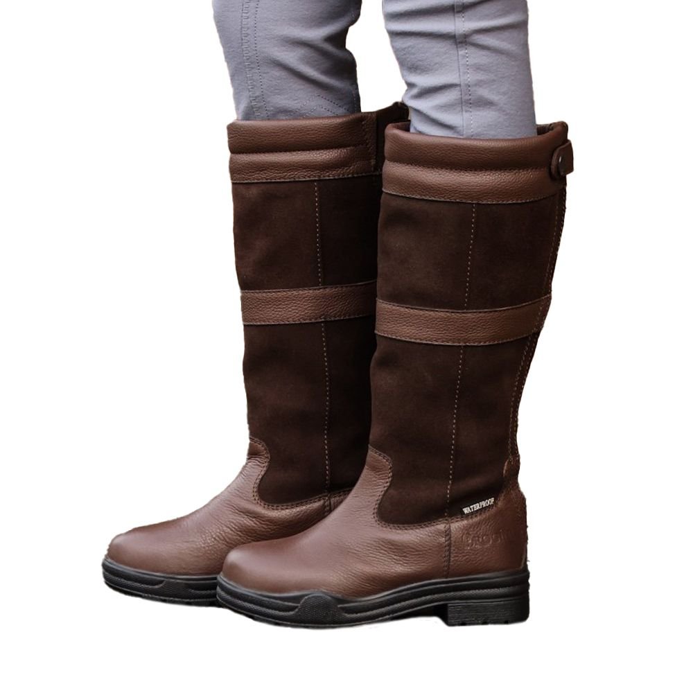 Brogini Brogini Women's Hollingworth Leather Zip Country Boots in Brown - 4