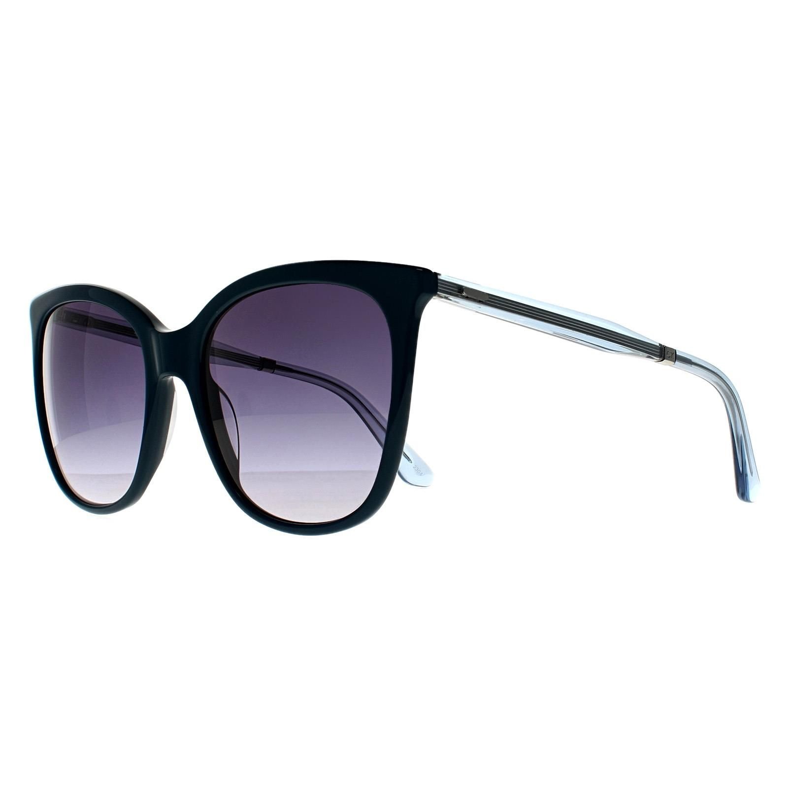 Calvin Klein CALVIN KLEIN Women's Cat Eye Yale Blue Dark Blue Gradient CK23500S - 2