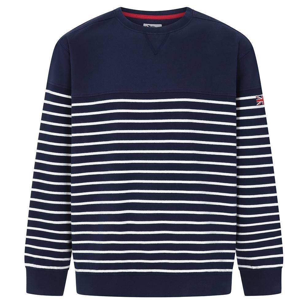 Lazy Jacks Lazy Jacks Women's Striped Sweatshirt in Dark Blue - 3