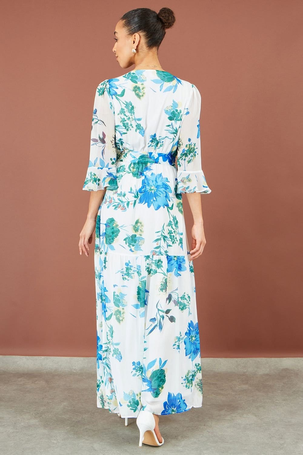Yumi Yumi Women's Floral Maxi Wrap Dress in White - 4