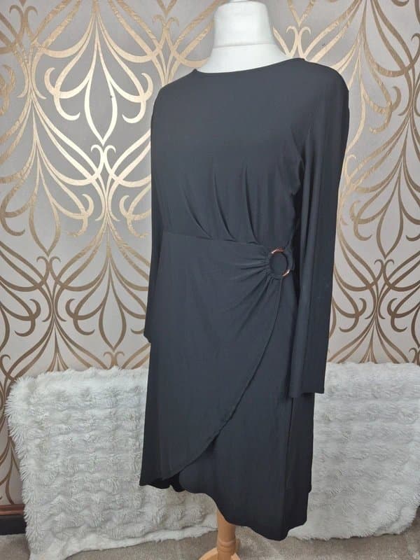 Warehouse Warehouse slinky ruched ring dress size 18