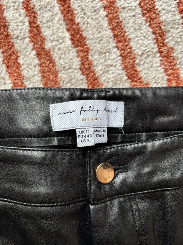 Never Fully Dressed Never Fully Dressed faux leather trousers - 1