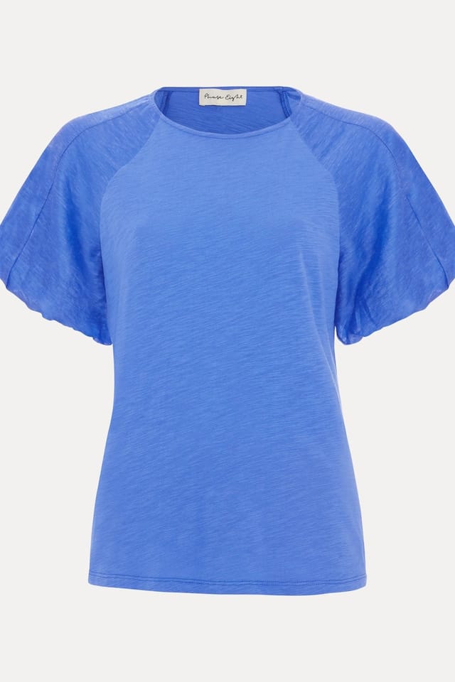Phase Eight Phase Eight Women's Tate Puff Sleeve Top in Bright Blue - 2