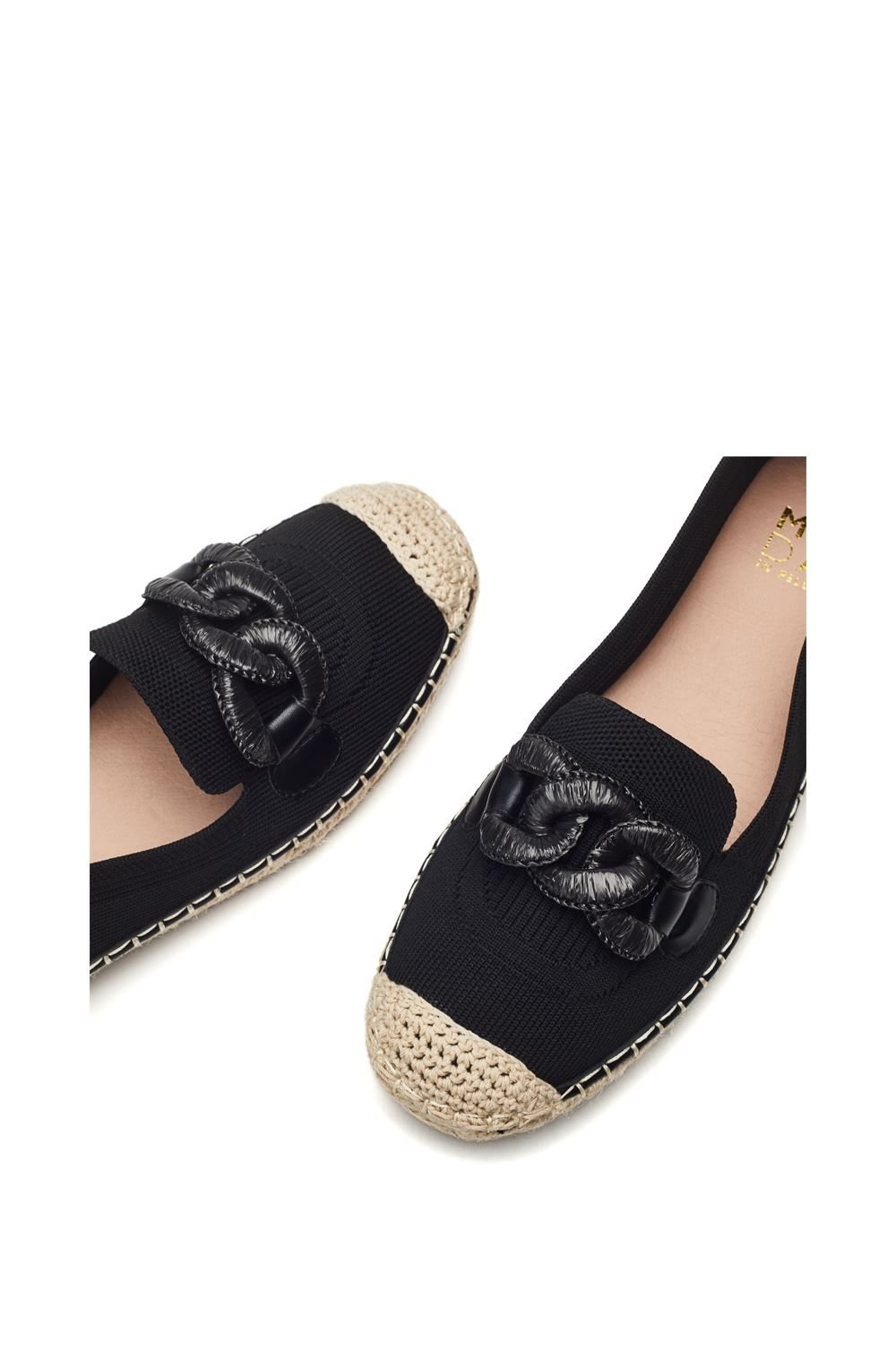 Moda In Pelle Moda In Pelle Women's 'Emaria' Textile Loafers in Black - 4