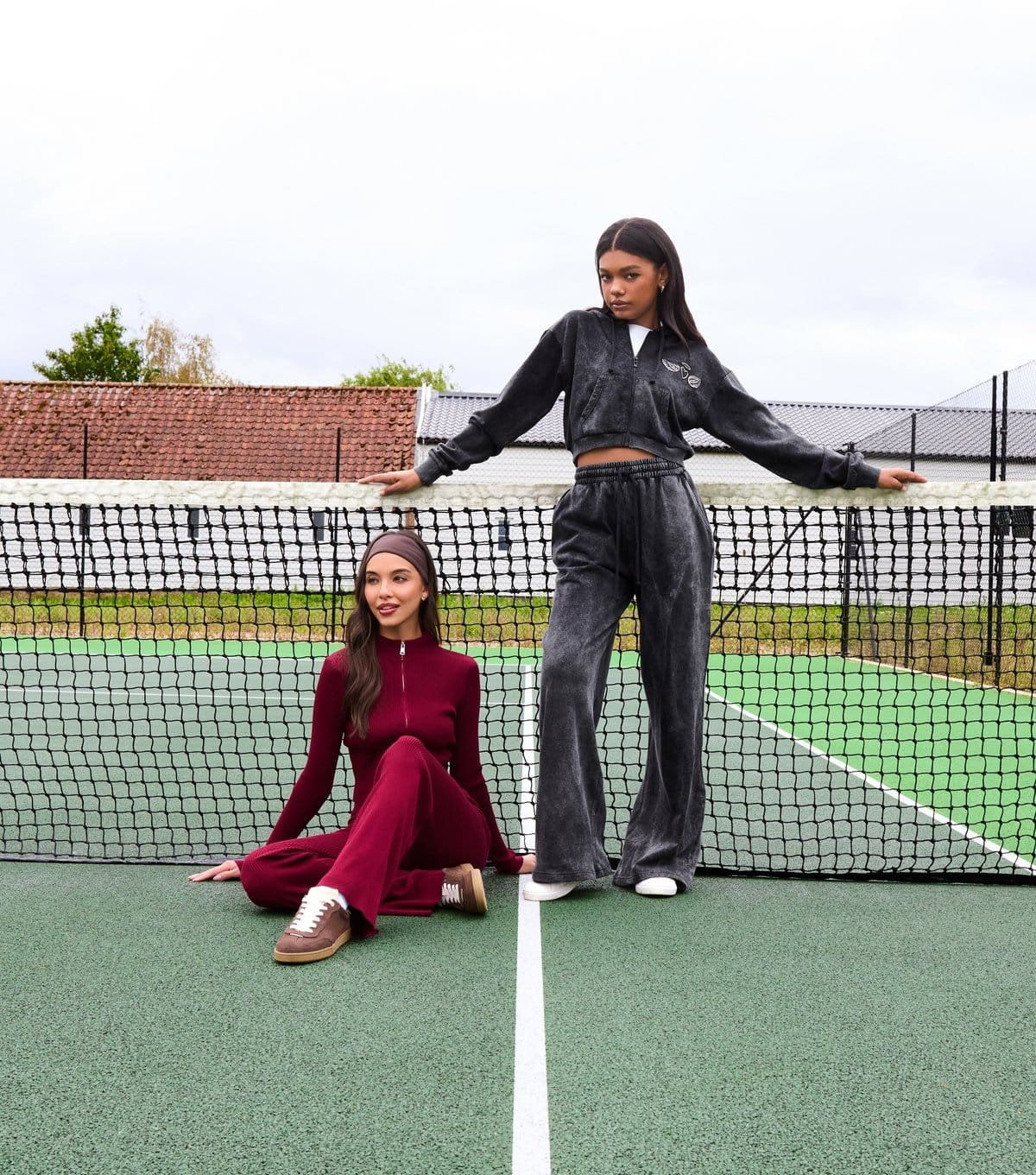 Pink Vanilla Black Diamante Logo Hoodie