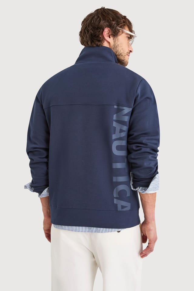 Nautica Nautica Men's Lumin 1/4 Zip Top in Dark Navy - 2