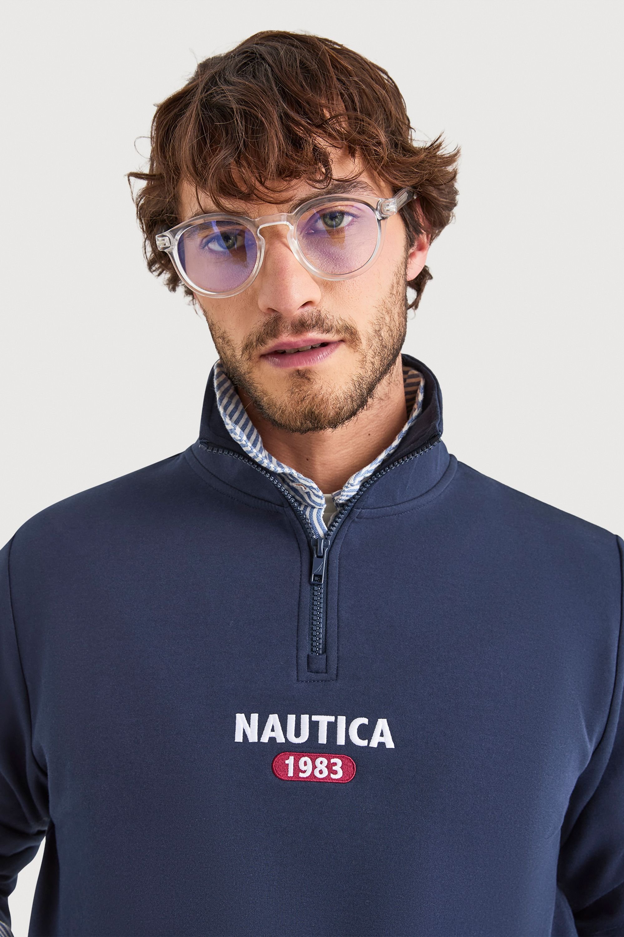 Nautica Nautica Men's Lumin 1/4 Zip Top in Dark Navy - 3