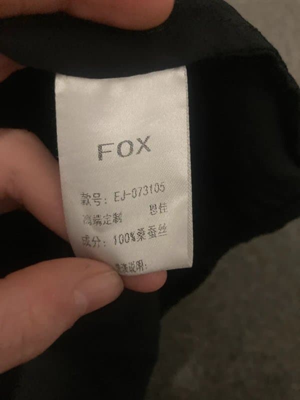 Fox Black Collard Short With White Lining