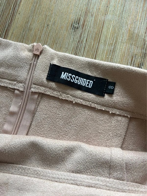 Missguided Missguided Soft Pink Faux Suede Pencil Midi Skirt | Size 8 - 1
