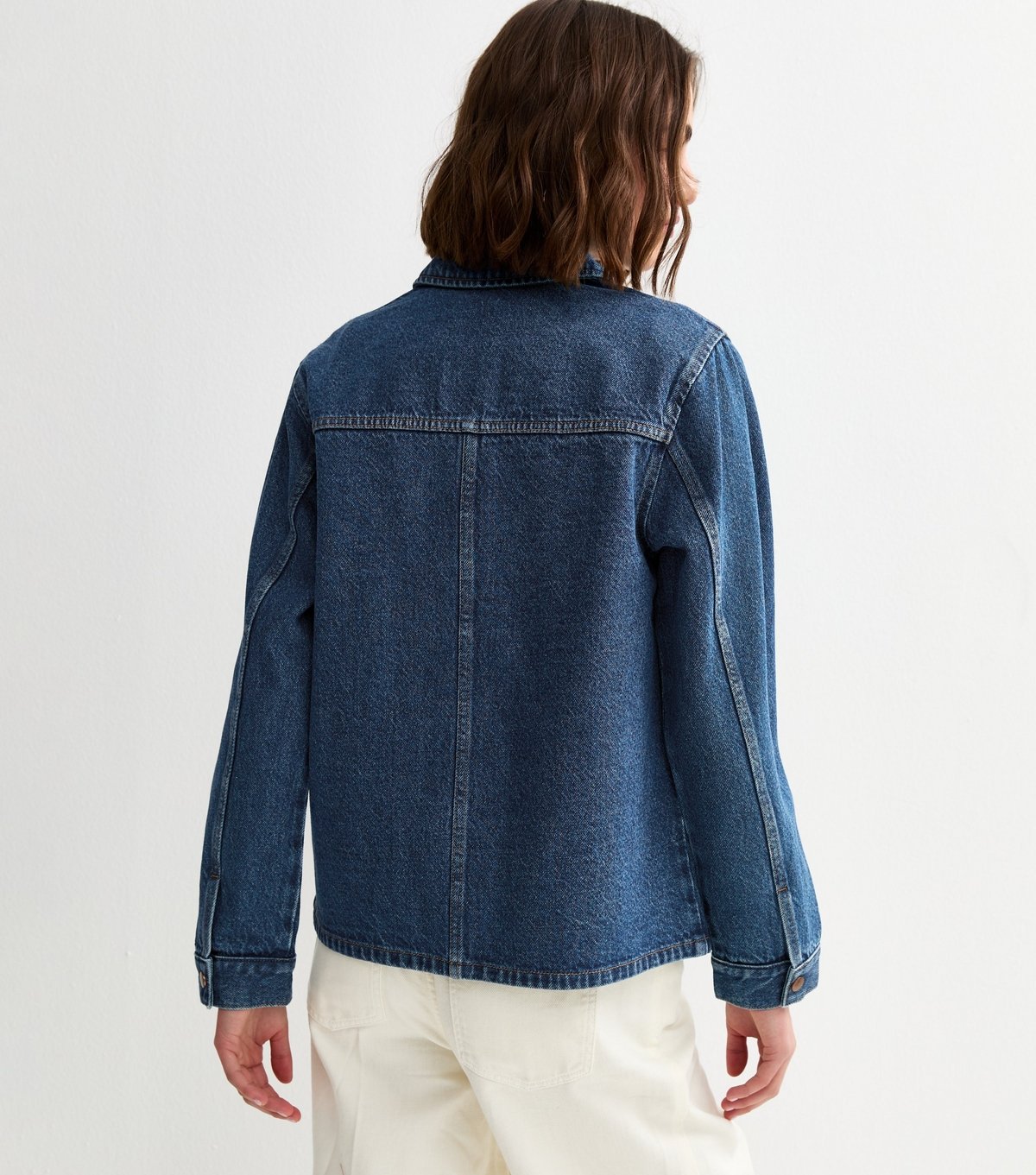 New Look Women's Blue Faded Denim Shacket New Look - 4