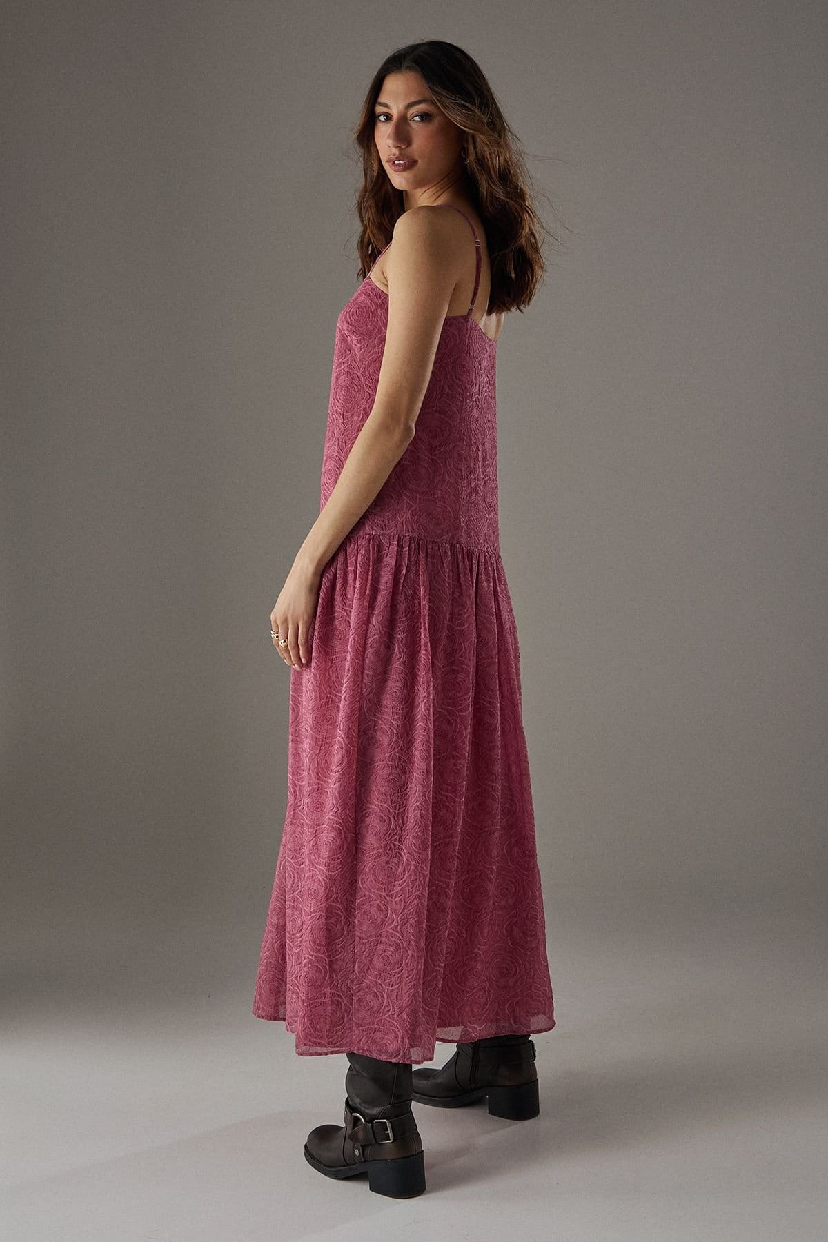 Warehouse Warehouse Women's Rose Organza Strappy Tier Maxi Dress - 4