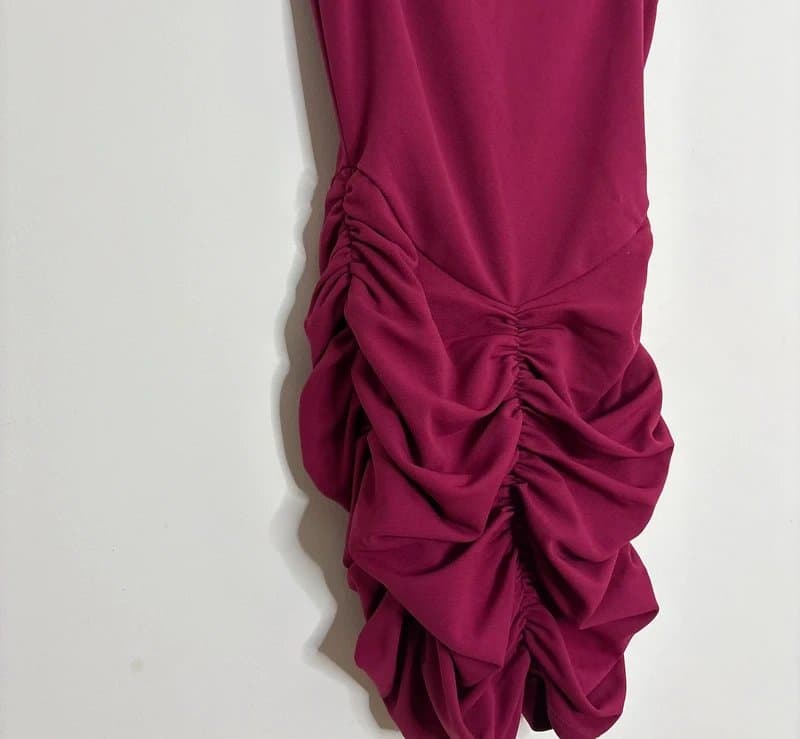 Ruched & Ready Ruched & Ready Plum Mini Dress  Size S