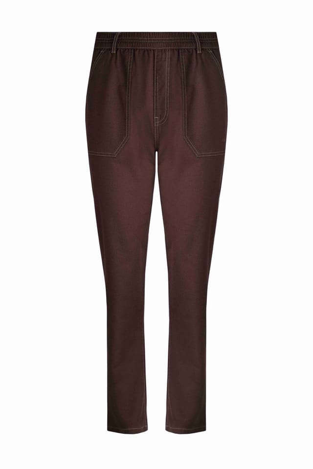 Weird Fish Weird Fish Women's Malorri Chino Trousers in Wine - 2