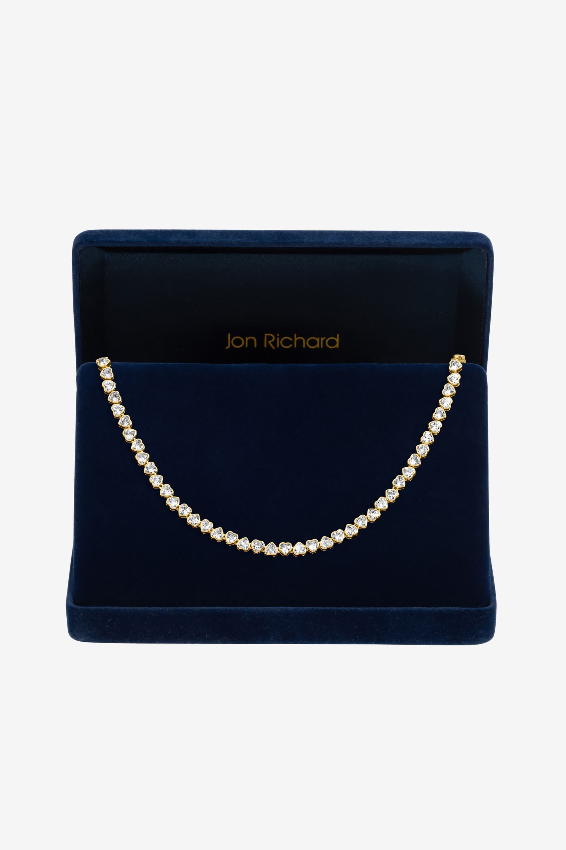 Jon Richard Jon Richard Women's Gold Plated Cubic Zirconia Heart Allway Necklace