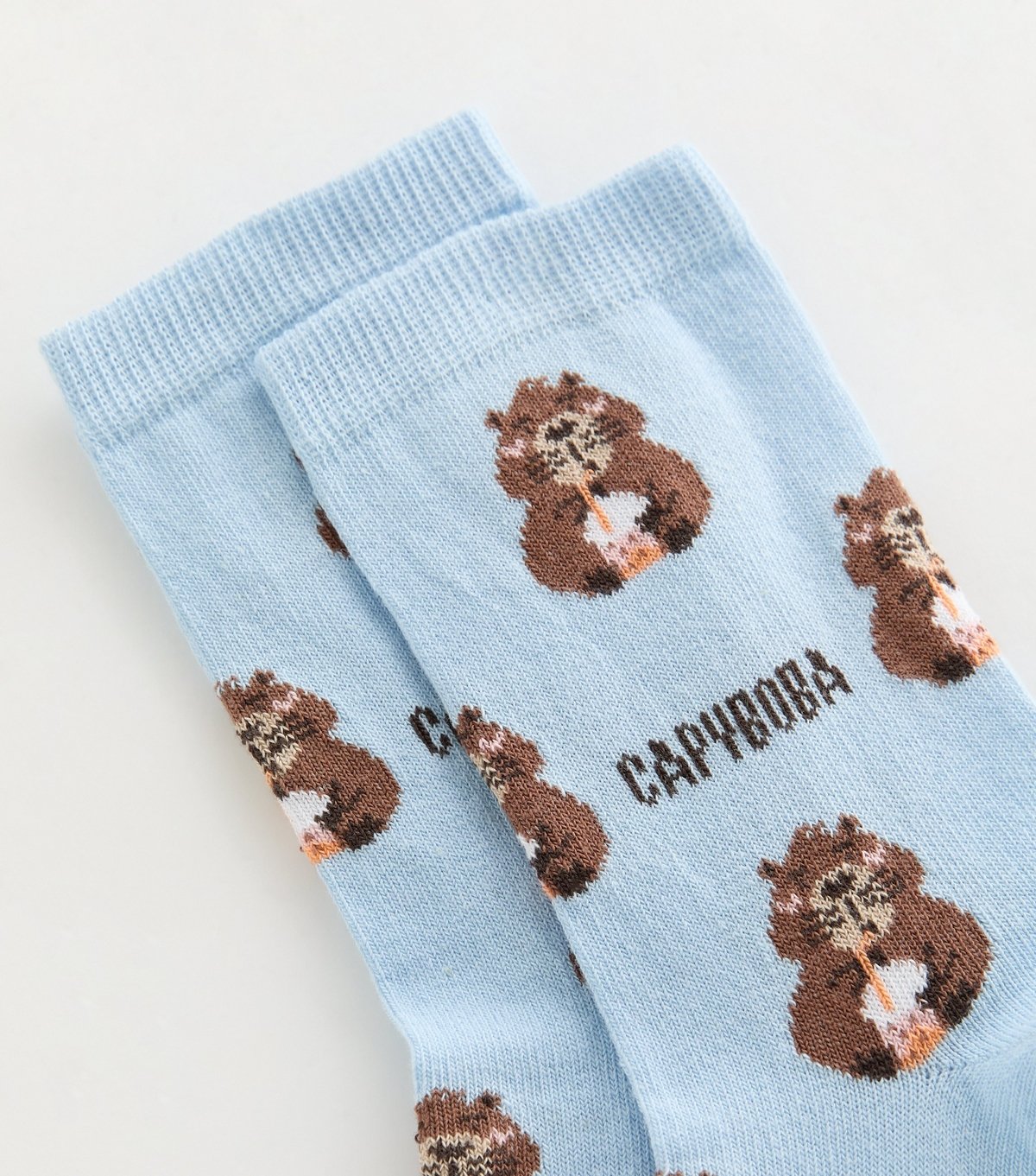 New Look Light Blue Capyboba Capybara Patterned Ankle Socks New Look - 2