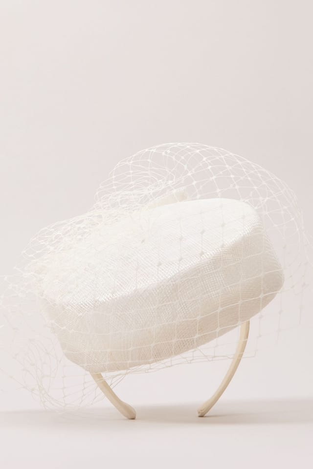 Phase Eight Phase Eight Women's Veiled Pillbox Fascinator in Ivory - 2