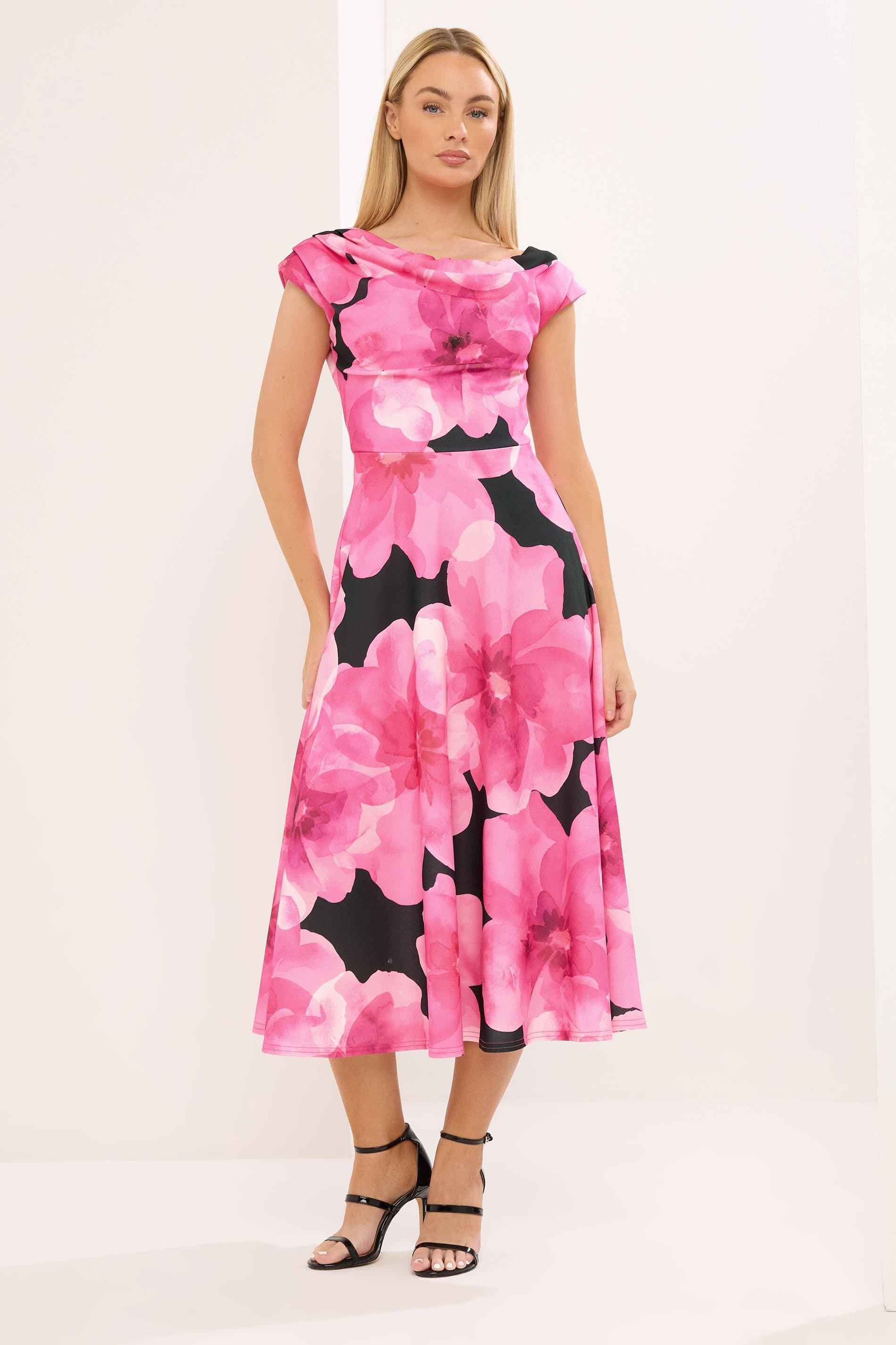 Star By Julien Macdonald Star by Julien Macdonald Women's Floral Off-Shoulder Fit & Flare Dress