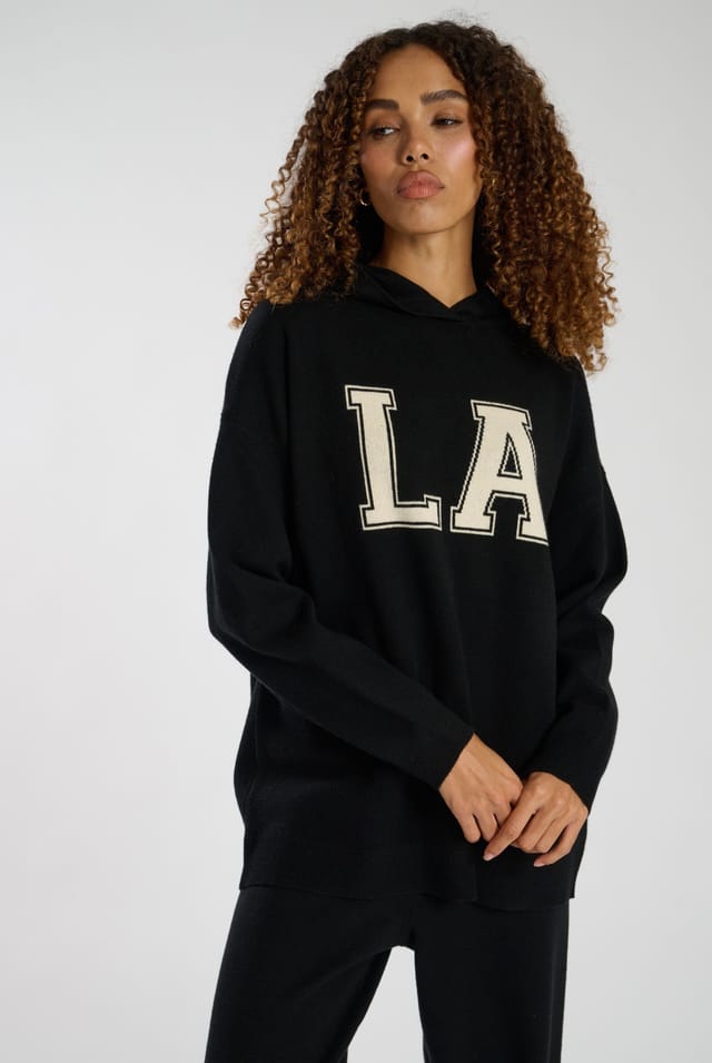 South Beach South Beach Women's LA Knit Hoodie in Black - 2