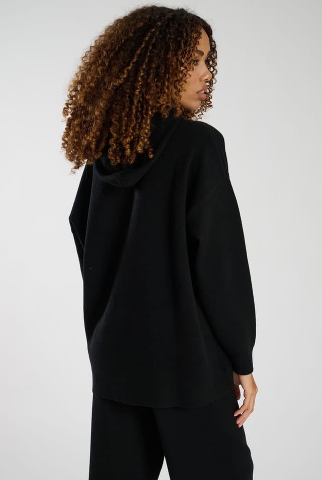 South Beach South Beach Women's LA Knit Hoodie in Black - 3