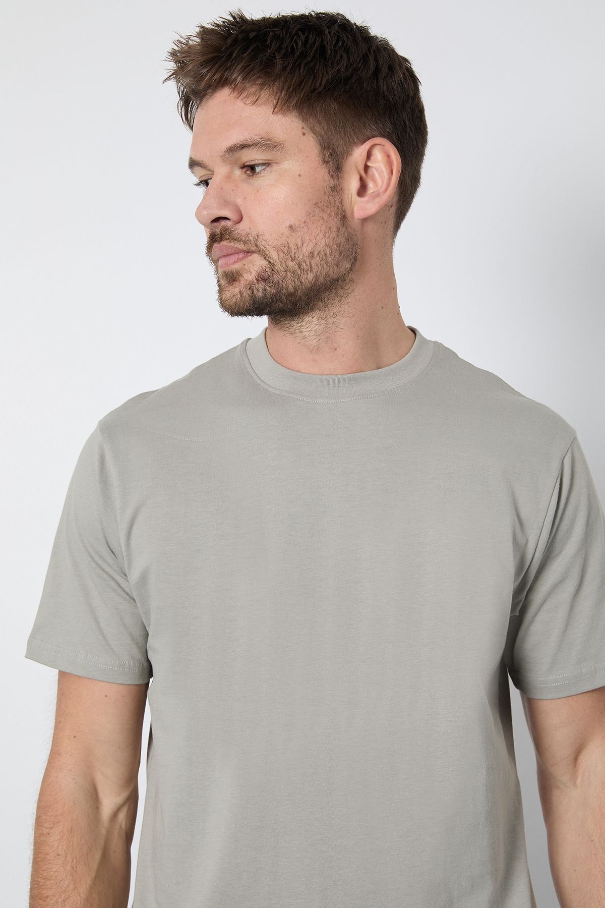 Burton Burton Men's Grey Crew Neck T-Shirt - 4