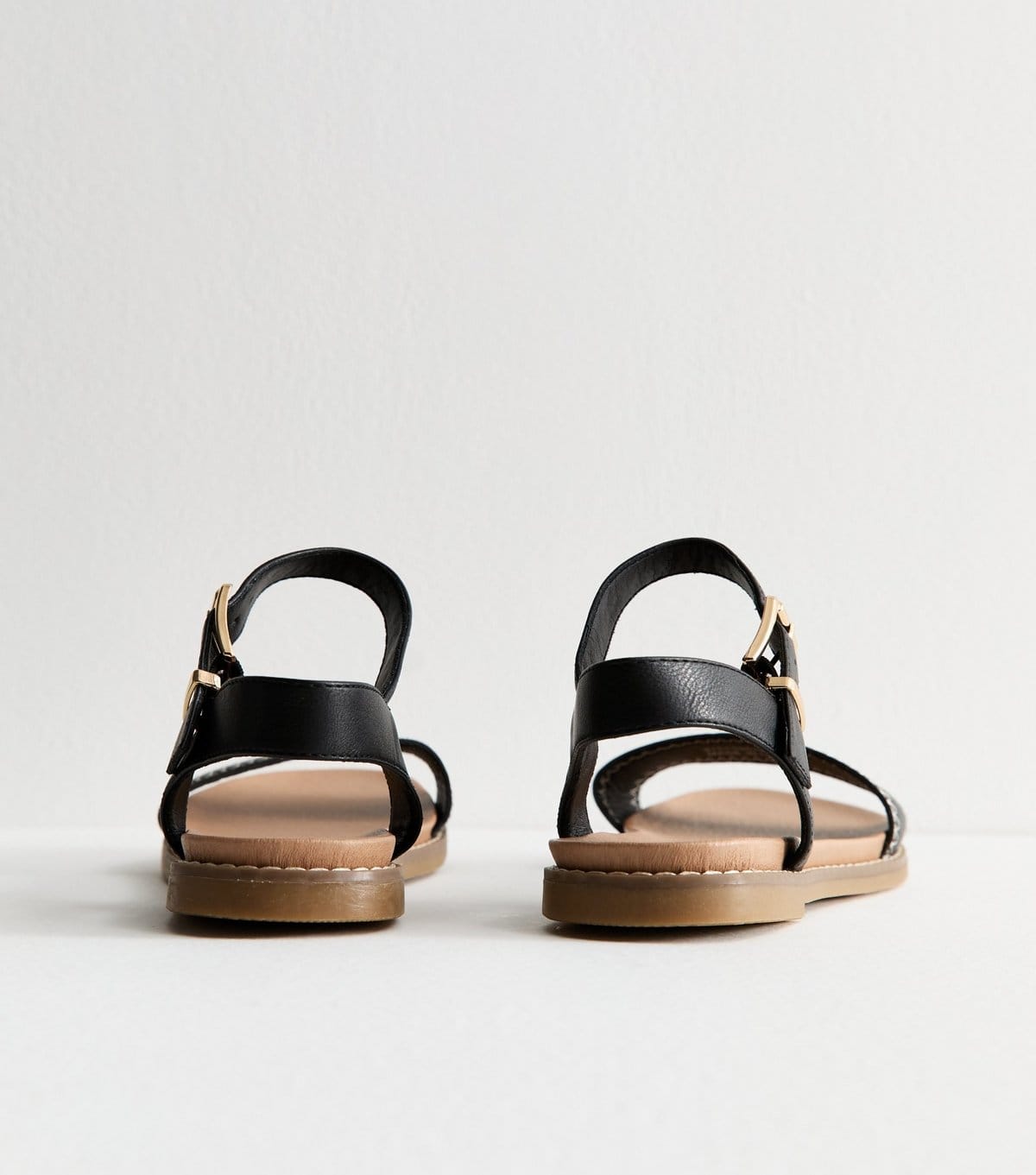 New Look Women's Black Stitch Detail Open Toe Sandals New Look - 4