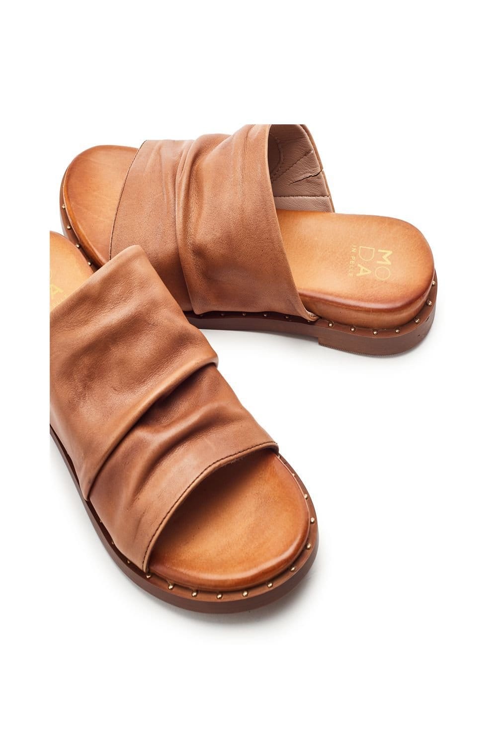 Moda In Pelle Moda In Pelle Women's 'Jerri' Leather Sandals in Tan - 4