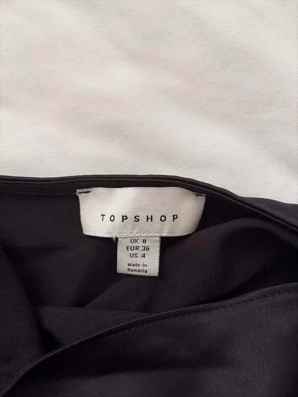 Topshop Topshop black satin halter neck top