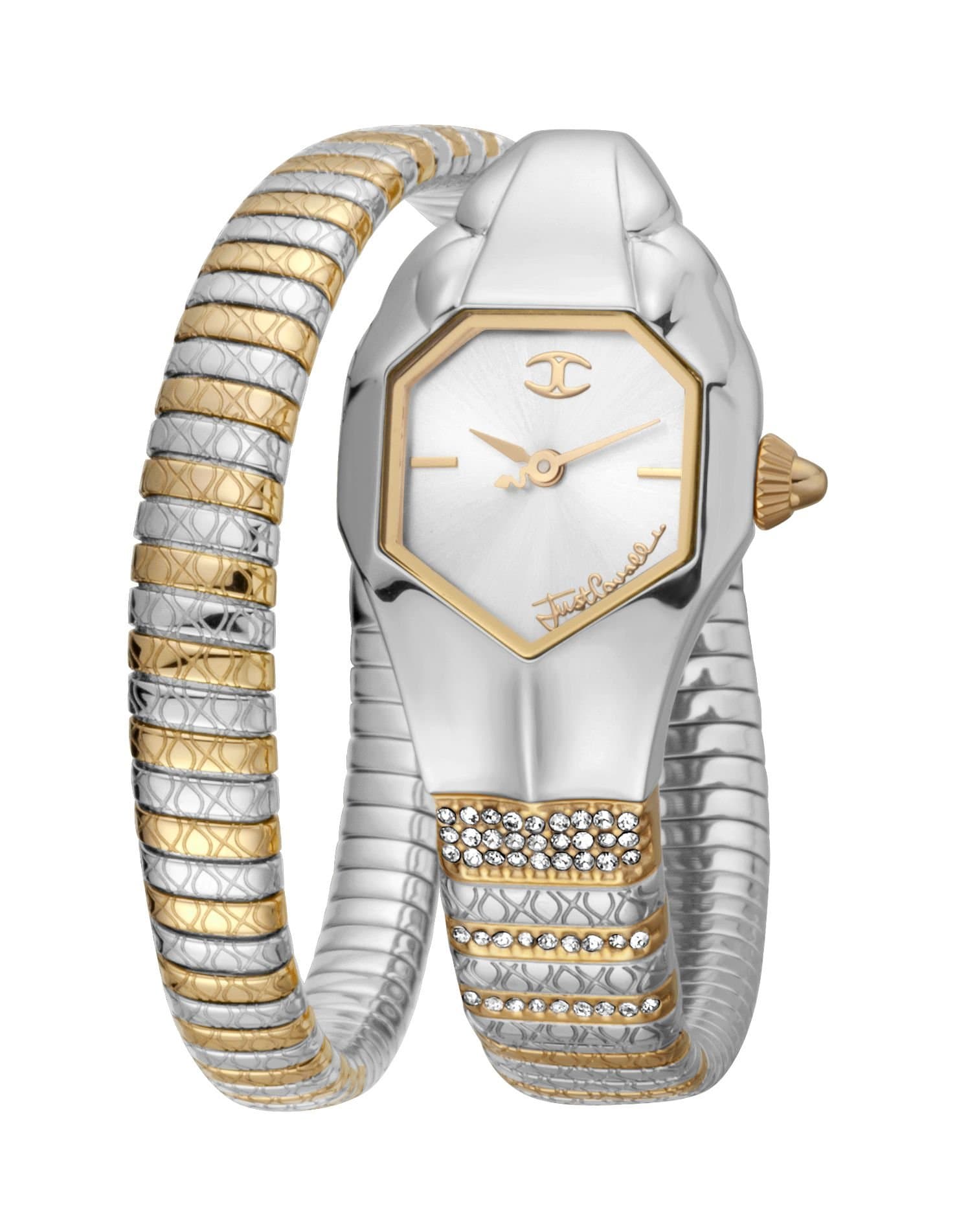 Just Cavalli Just Cavalli Women's Just Glam EVO 2 Silver Dial Stainless Steel Bracelet Watch