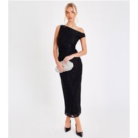 Quiz Women's Black Diamante Lace Midaxi Dress Quiz New Look - 3