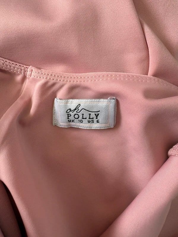 Oh Polly Pink Satin Occasion Dress