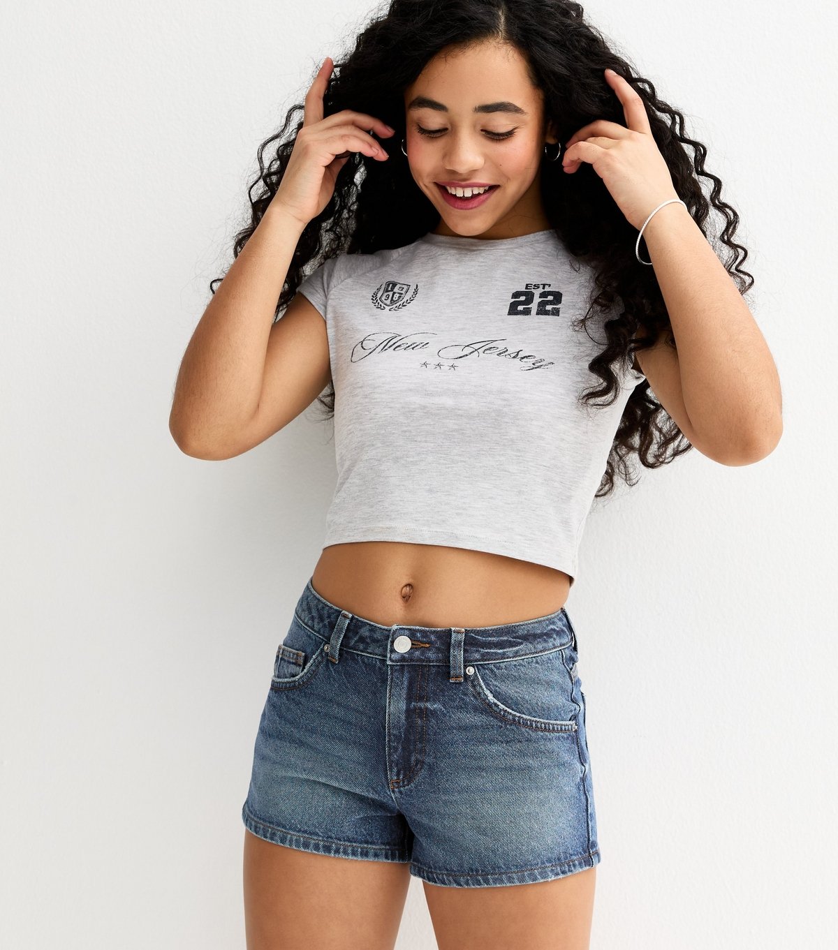 New Look Girls' Blue Denim Shorts New Look - 1