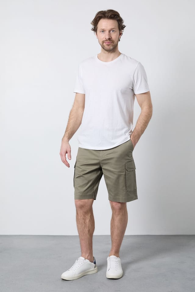 Maine Maine Men's Khaki Cotton Cargo Short - 2
