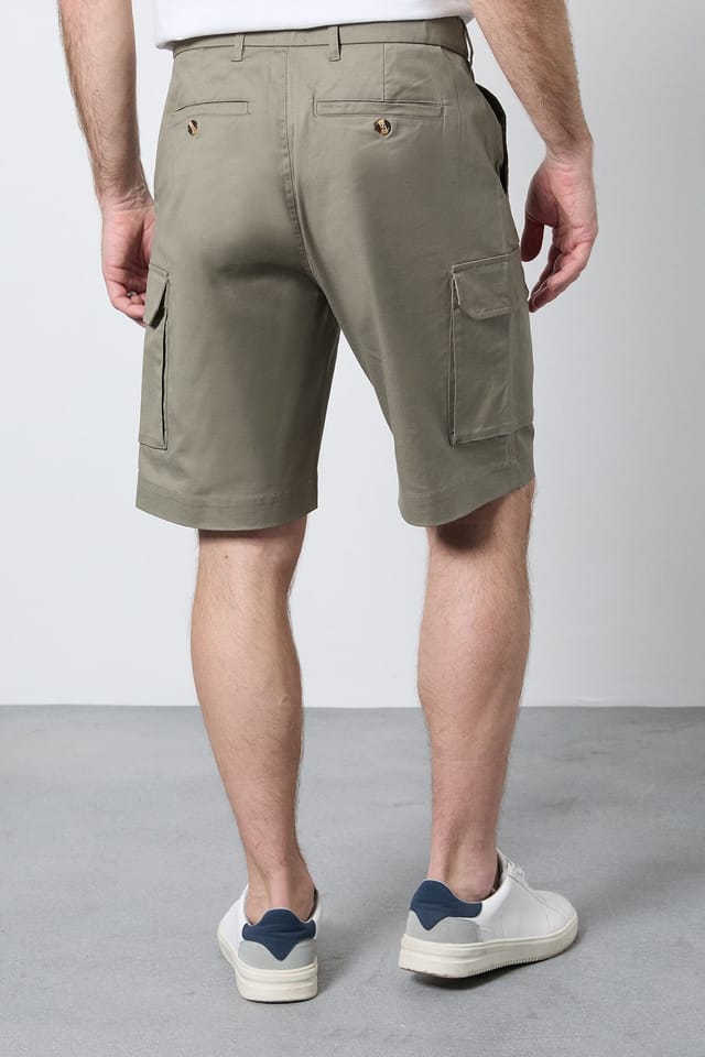 Maine Maine Men's Khaki Cotton Cargo Short - 3