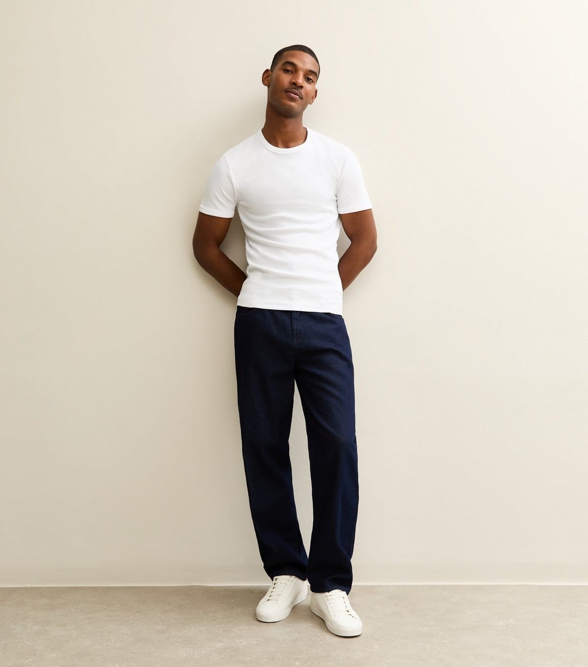 New Look Men's White Muscle Fit Ribbed Jersey T-Shirt New Look - 4