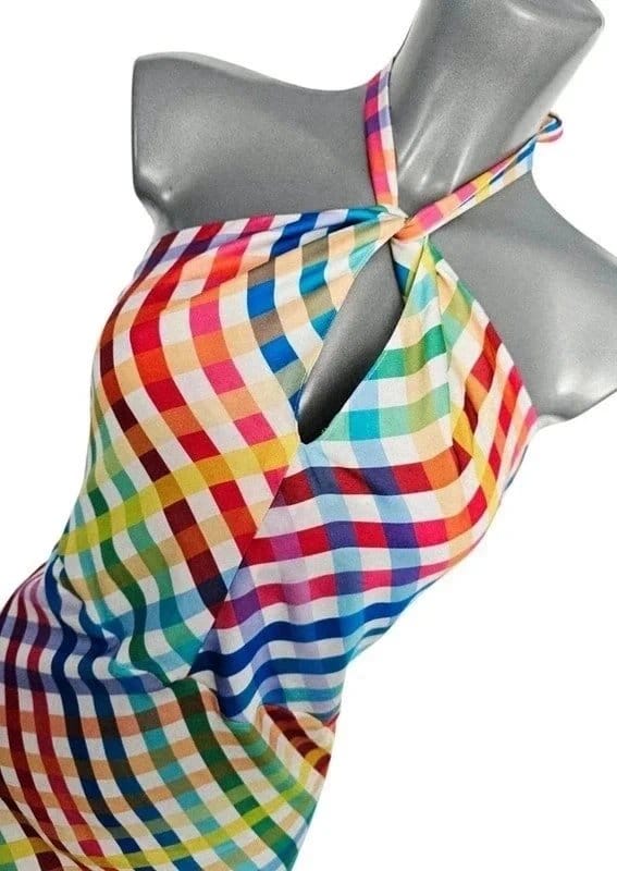 Never Fully Dressed Never Fully Dressed halter neck rainbow 🌈 dress size 14 - 1